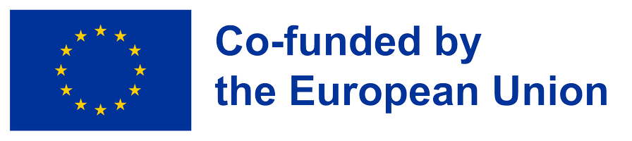 Logga: EUs flagga och texten Co-funded by EU. 